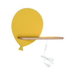 Aplică LED cu raft pentru copii BALLOON LED/4W/230V galben/lemn