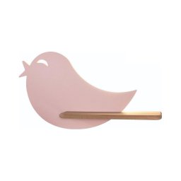 Aplică LED cu raft pentru copii BIRD LED/5W/230V roz/lemn