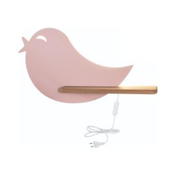 Aplică LED cu raft pentru copii BIRD LED/5W/230V roz/lemn
