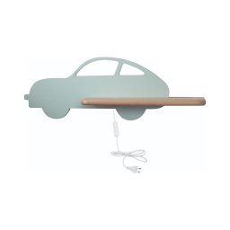 Aplică LED cu raft pentru copii CAR LED/5W/230V verde/lemn