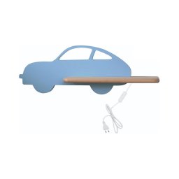 Aplică LED cu raft pentru copii CAR LED/5W/230V albastru/lemn