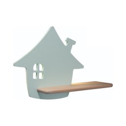 Aplică LED cu raft pentru copii HOUSE LED/4W/230V verde/lemn