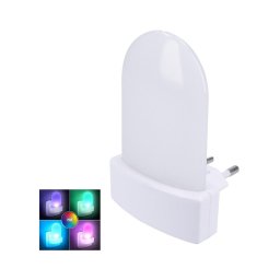 Solight WL910 - Lumină LED RGB cu senzor, pentru priză, 0,5W, 230V