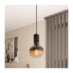 Lustră pe cablu YORTH 1xE27/40W/230V neagră Eglo 43801