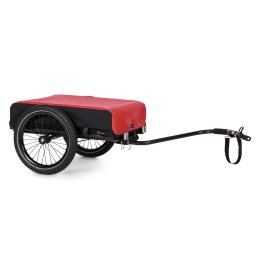 KLARFIT Companion, căruciour pentru bagaj, 40kg/50litri, remorcă pentru bicicletă, cărucior manual, negru (BCT1-Companion-Red)