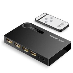 Comutator Ugreen 3x HDMI splitter 3D 4K 7,5 Gbps 36 biți pe canal (negru)
