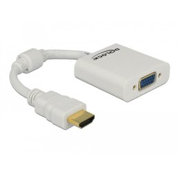 Adaptor video HDMI-A la VGA Alb