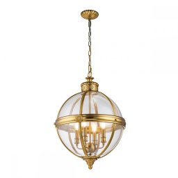 Lustră sferică Adams, 4xE14, D:49,8 cm, alamă, FE-ADAMS-4P-BB