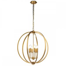 Lustră sferică Corinne, 6xE14, D:62,2 cm, alamă, FE-CORINNE-6P-L-BB