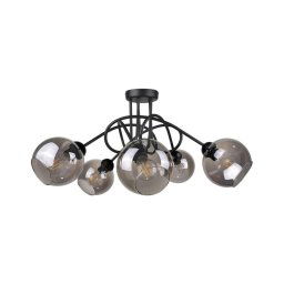 Lustră aplicată RIN 5xE27/60W/230V neagră