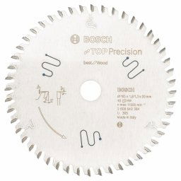 Panza fierastrau circular Professional Top Precision pentru lemn, 165 x 20 x 1.8 mm.