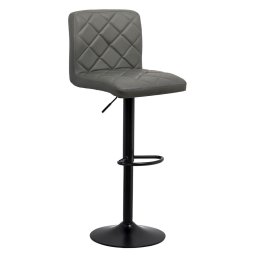 Scaun bar tapitat din piele sintetică ABS 147 gri