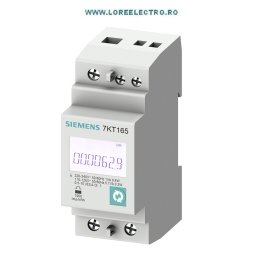 7KT1655 Contor Electronic Monofazat Conexiune directa Masurare Energie Activa si Energie Reactiva cu montaj pe Sina Omega, PAC1600 L-N: 230 V, 63 A, S0 interface, fara MID, Siemens 7KT PAC1600
