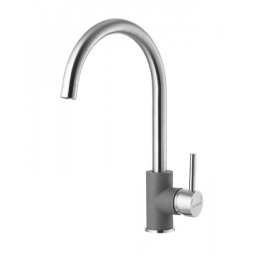 Baterie bucatarie Alveus cu finisaj compozit ELZA 04 STEEL gri metalizat