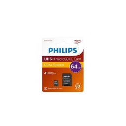 Card memorie Philips MicroSDXC Card 64GB Class 10 UHS-I U1 incl. Adapter