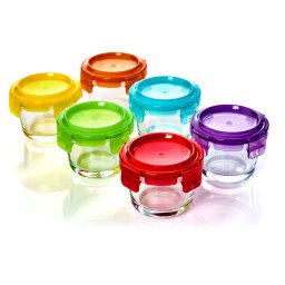 Klarstein Pahare pentru copii, set de 6 bucăți, capace colorate, închidere etanș, impermeabil (BW-10236-001)