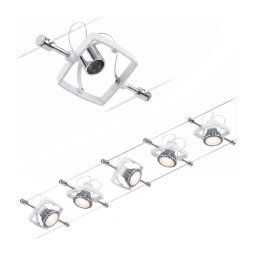 Paulmann 94134 - Set 5x GU5.3/10W, sistem complet pe cablu MAC, 230V, alb
