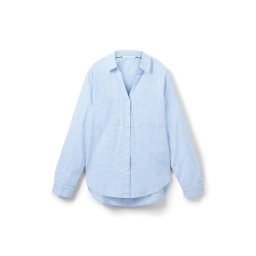 TOM TAILOR Bluză albastru deschis / alb