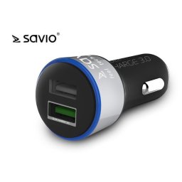 2x USB-A QC3.0 30W Negru