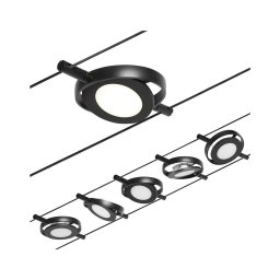 Paulmann 94418 - Set 5x LED/4,5W sistem complet cu cablu ROUNDMAC 230V negru
