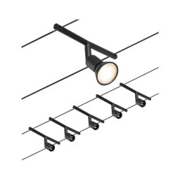 Paulmann 94446 - Sistem complet cu cablu SALT, 230 V, set 5 x GU5,3/10W, negru
