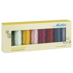Ata de brodat POLY SHEEN KIT, 8 bucati, METTLER