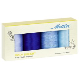 Ata de brodat POLY SHEEN SKY, 4 bucati, METTLER