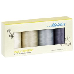 Ata de brodat POLY SHEEN GRANITE, 4 bucati, METTLER