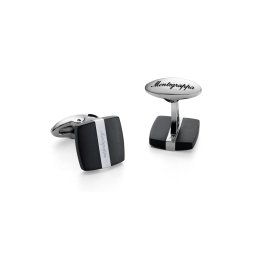 Butoni Montegrappa Quadro Steel & IP Black