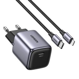 Incarcator de retea CD318 Nexode mini, USB-C, PD3.0, QC4.0, GaN, 20W charger (Gray)