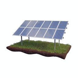 Kit Structură Montaj 18 Panouri Fotovoltaice pe SOL Oțel S350 Unghi Reglabil 2 x 9