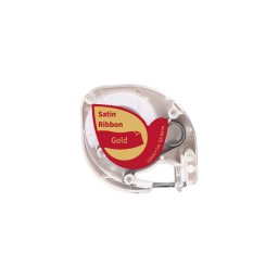 Panglica satin imprimabila AIMO Q5-R434, 12 mm, auriu pe rosu, pentru ambalare premium si cadouri, compatibila doar cu AIMO P12 PRO