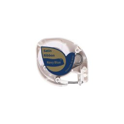 Panglica satin printabila AIMO compatibila DYMO LetraTag, 12 mm, auriu pe bleumarin, pentru decor elegant si branding, Q5-RN34