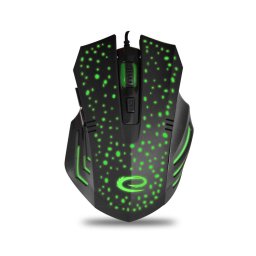 Mouse MX212 Galaxy, Esperanza, USB-C, 2400 DPI, Negru/Verde