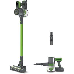 Aspirator Vertical fara Fir Polti Forzaspira D-Power SR500, Multiciclonic, Reincarcabil, Motor Digital, 3 Programe, Autonomie Lucru 40 min, 0.6 l, Verde Gri