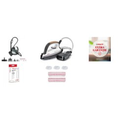 Pachet Editie LImitata Aparat de Curatat cu Abur Polti Vaporetto Eco Pro 3.0, 2000 W, Emisie Abur 110 g min, Presiune Abur 4.5 BAR, Gri