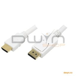 CABLU Display Port to HDMI, white,2m 'CV0055'