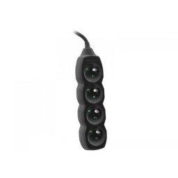 Prelungitor Tracer PowerCord, 4 prize, 3m, Negru