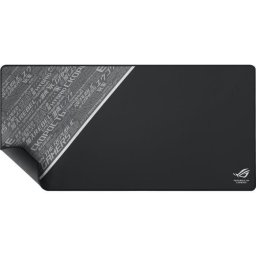 Mousepad gaming ASUS ROG Sheath BLK LTD, dimensiuni foarte mari, baza cauciucata, cusaturi anti-rupere, Negru/Gri