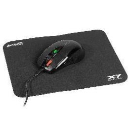 Mouse Optic X-710BK, USB, Black + Mouse Pad X7-200MP, Black