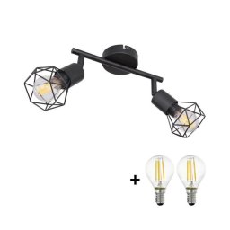 Spot LED XARA 2xE14/6W/230V negru Globo
