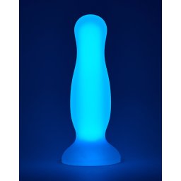 Dream Toys Radiant Soft Silicone Glow in the Dark Plug Medium Purple