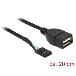 Delock Cable USB 2.0 type-A female to pin header