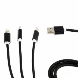 Cablu incarcare Usb 3-in-1 Gembird , negru, 1 m "CC-USB2-AM31-1M