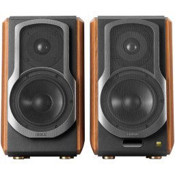BOXE EDIFIER 2.0, RMS: 120W (2 x 25W, 2 x 35W), Bluetooth, Telecomanda, Wireless, Volum, Bass, Treble, Coaxial, Optic, Brown, "S1000MKII