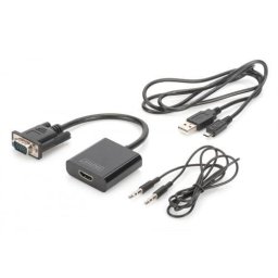 Adaptor Digitus CC-DB9ML-01, VGA - HDMI, Negru