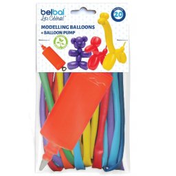 Set 20 baloane latex modelaj cu pompa