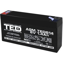 Acumulator AGM VRLA 6V 1,4Ah terminal F1 TED Battery Expert TED002839