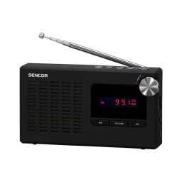 Receptor radio PLL FM portabil Sencor 5W 800 mAh 3,7V USB și microSD