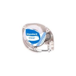 Etichete AIMO compatibile DYMO LetraTag, 12 mm, albastru pe transparent, pentru clasificare si organizare discreta, Q5133